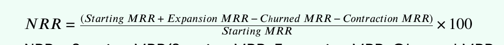 Net Retention Rate Calculation Formula
